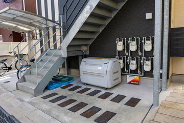 賃貸物件に設置されたゴミステーション