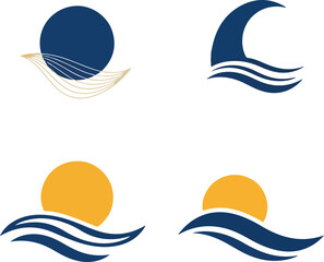 vector set of sea icons