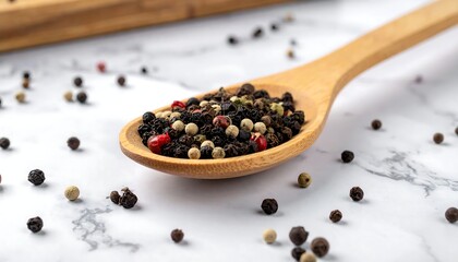 Peppercorns in wooden spoon (1)