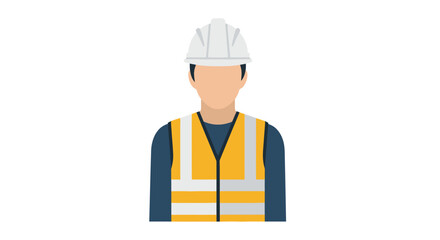 Construction worker wearing a hard hat and safety vest.