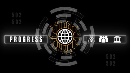Checklist and task progress tracking concept. completion, productivity, workflow, goal setting, and A person pointing at progress bar with 4K animation.
