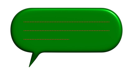 Speak your mind with this green speech bubble on transparent background, png