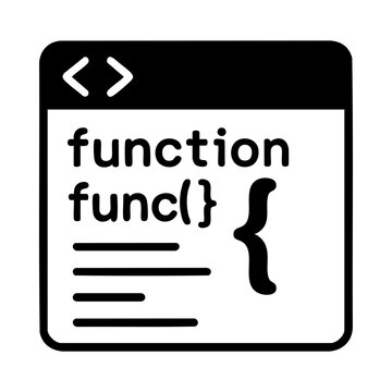 Function code icon with script editor window
