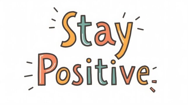 Bright, uplifting handwritten text inspiring positivity and good vibes for motivational content