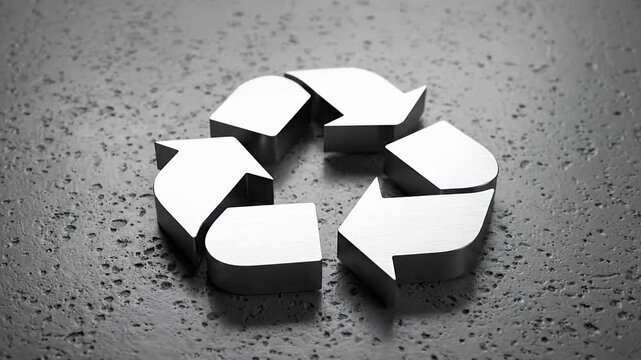 Rotating Recycle Logo - Green Energy Loop