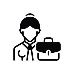 Black solid icon for attorney portfolio