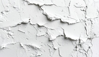 Obraz premium Textured White Surface with Peeling Plaster and Shadow Play