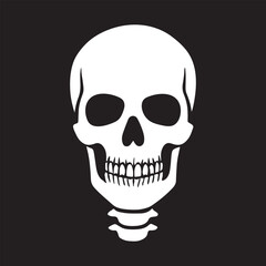 Obraz premium Detailed vector illustration of a human skull