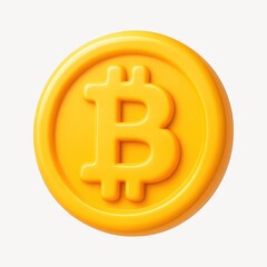 Obraz premium 3D Bitcoin symbol illustration.