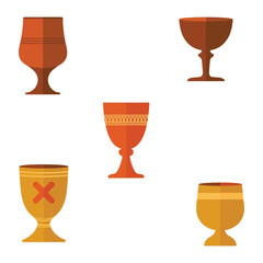 Hand-Drawn Retro Goblets Collection for Artistic Projects