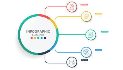 Modern Infographic Vector Futuristic Template. Can be used for process diagram, presentations, workflow layout, banner, flow chart, info graph. Vector illustration.