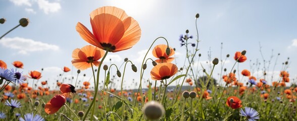 red poppy flowers