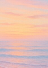 Obraz premium Serene pastel ocean sunset