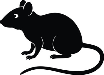 black silhouette of a mouse