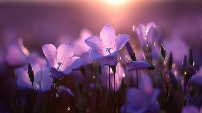 purple crocus flowers in spring
