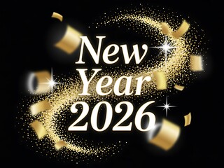 Celebrating the Dawn of a Bright New Year 2026 with Sparkling Confetti and a Touch of Magic Wishing Everyone Joy and Prosperity Ahead