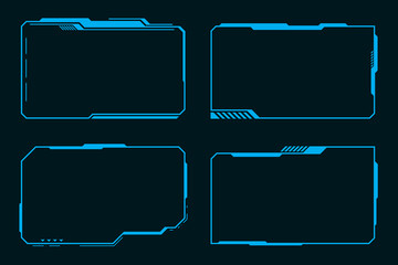 Frame HUD square shape futuristic interface design element