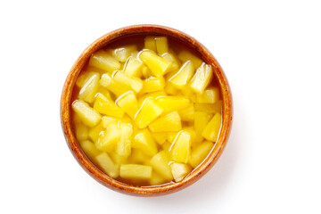 Sweet pineapple chunks in light syrup