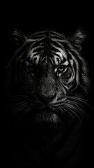 Majestic tiger in darkness mobile wallpaper