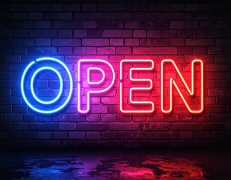 neon open sign