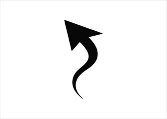 Curved Arrow Icon Modern Vector Design for Navigation, Direction, and Progress - EPS File Included