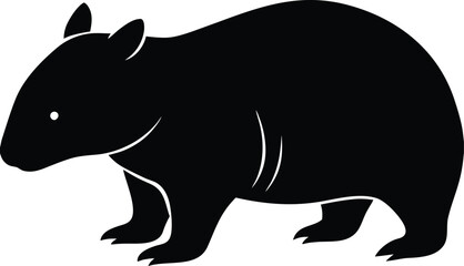 vector illustration of a rhino