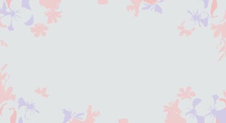 Elegant Floral Frame on Pastel Background