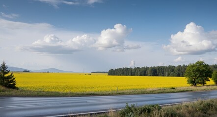 yellow rape field