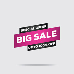Retail Promo Sale Banner – Vibrant Pink Minimalist Design