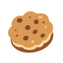 Cookies in Flat Cute Style for Bakery and Café Illustration