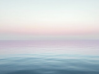 Fototapeta premium Calm Ocean Water at Dusk with Pastel Sky