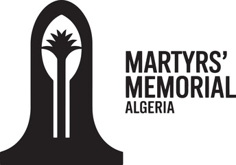 Martyrs Memorial Algeria Logo Monument to Algerian War for Independence