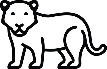 vector illustration of cartoon tiger