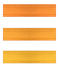 Horizontal exotic wood of orange, mandarine, banana tree. Mordanted boards, medium height size.