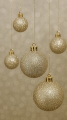 Fototapeta premium Elegant golden festive ornaments sparkle mobile wallpaper