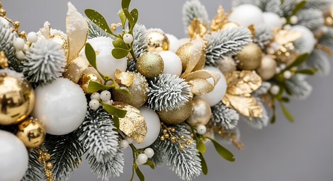christmas decoration with pine cones
