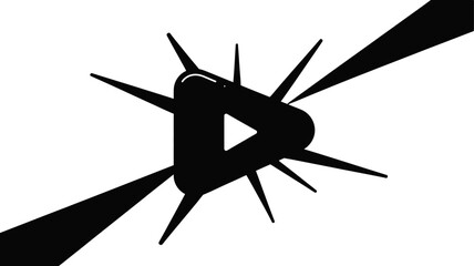 Dynamic abstract triangle with sharp radiating lines symbolizing energy and motion