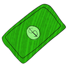 Green Dollar Bill Illustration