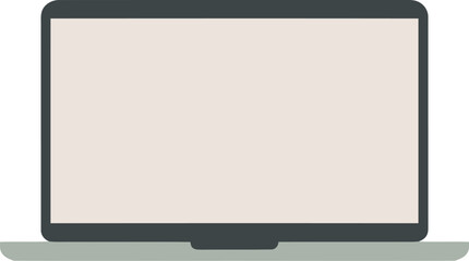 Sleek modern laptop with blank screen, ready for content creation and digital work.