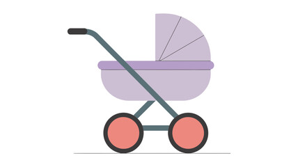 A modern, stylish baby stroller ready for an outdoor adventure.