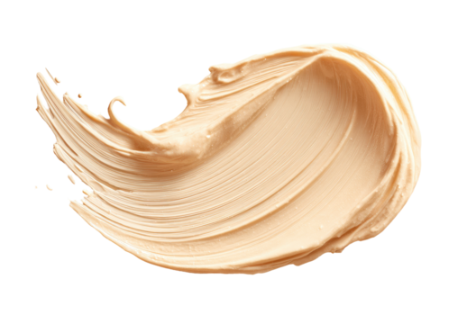 Light beige cream smudged in a swirled, textured shape