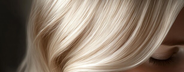 Close Up Of Blonde Hair With Sun Glint Details And Soft Natural Light