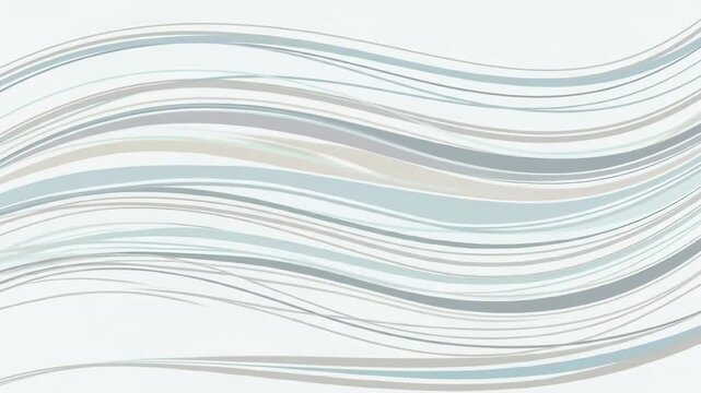 Wavy, abstract background with pale blue, grey, and beige parallel lines