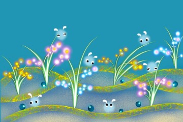 Whispering Blooms &ndash; Morning Sparkle

Description:
Soft lights bloom among the hills as fairies awaken in gentle morning air.
A calm and dreamy fantasy scene.（朝の丘に光が芽吹き、妖精たちが目覚める穏やかな庭。）
