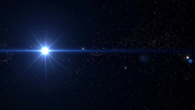 Cosmic Star Burst, Space, Light, Flare, Animation