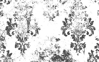 grunge floral background with butterflies