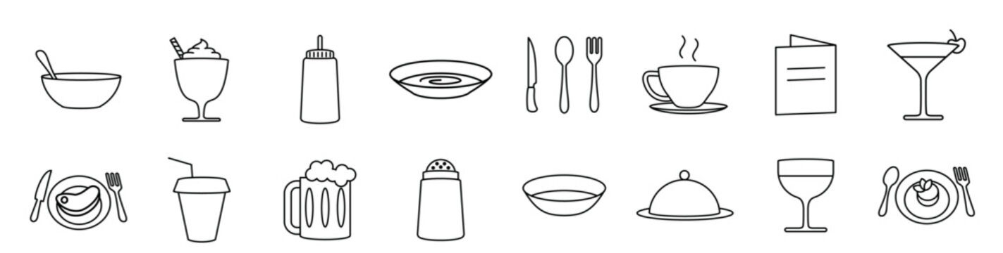 Set of kitchen item vector