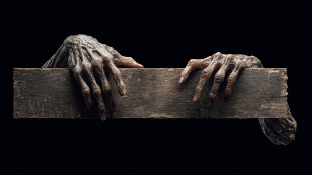 Zombie Hand Holding On Board Set