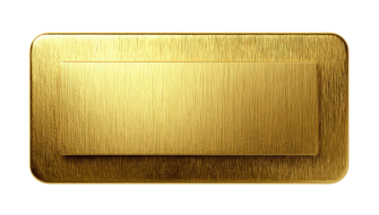 Gold rectangular metal plate