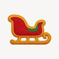 Festive embroidered sleigh patch